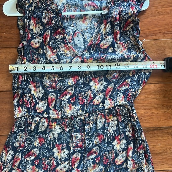 Sangria Frilly Sleeve Maxi Dress Size Small Floral Blue - Picture 7 of 8